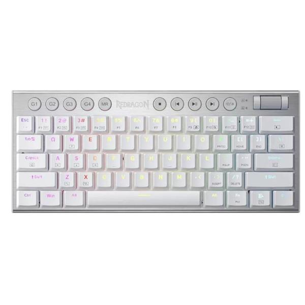 Teclado Mecanico Cableado Redragon K632 Horus Mini White RGB Red Switches - Ingles