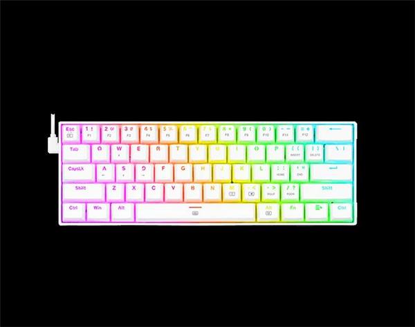 Teclado Mecanico 60% Redragon Dragonborn K630 White RGB Switch Brown  