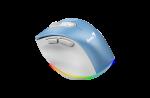 Mouse Genius 9000S Pro Ergonomic Light Blue Wireless Bluetooth Recargable