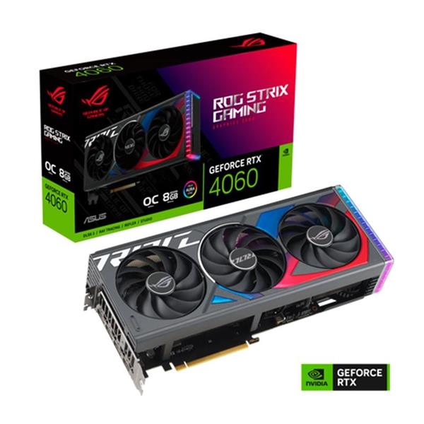 Placa de Video ASUS Nvidia Geforce RTX 4060 ROG STRIX 8GB GDDR6 OC