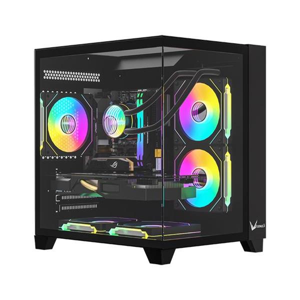 Gabinete Gamer Formula V CRYSTAL Z9M Black - 5 Fan