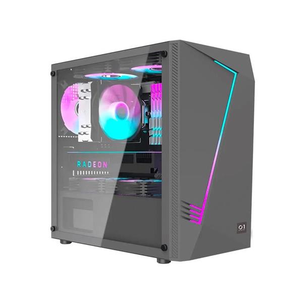 Gabinete Gamer Zer01 Gaming Gemini 1 Fan Fixed Rgb