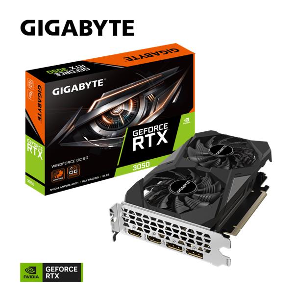 Placa de Video Gigabyte GeForce RTX 3050 WINDFORCE OC 6GB GDDR6