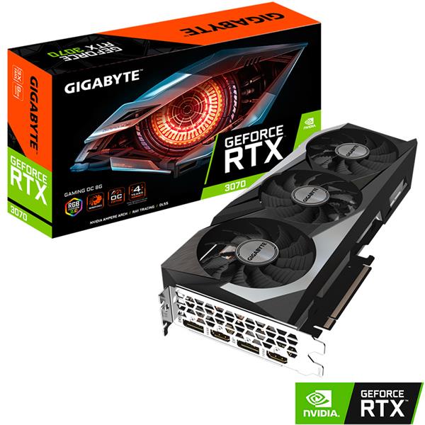 Placa de Video Gigabyte RTX 3070 GAMING OC 8GB GDD