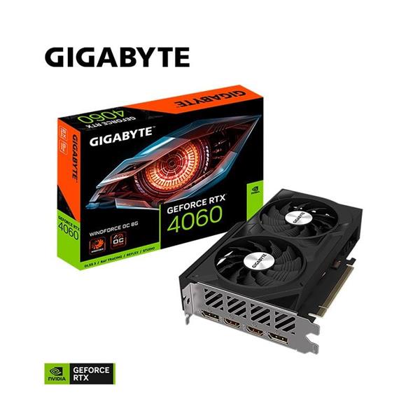 Placa De Video Gigabyte NVIDIA® GeForce RTX™ 4060 WINDFORCE OC 8G