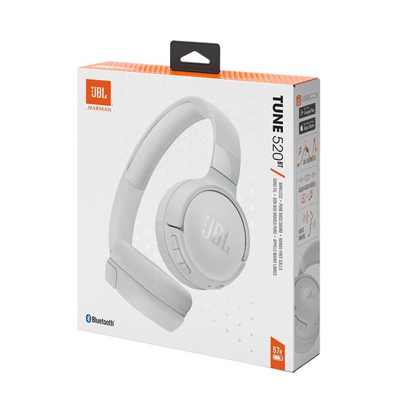 Auricular JBL Tune 520BT Bluetooth Blanco C/Micróf