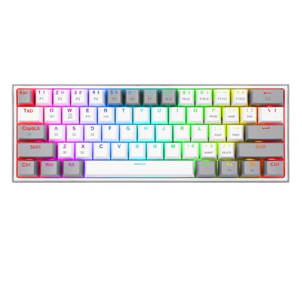 Teclado Mecanico 60% Redragon Fizz Pro K616 White/Gray RGB Red Switches