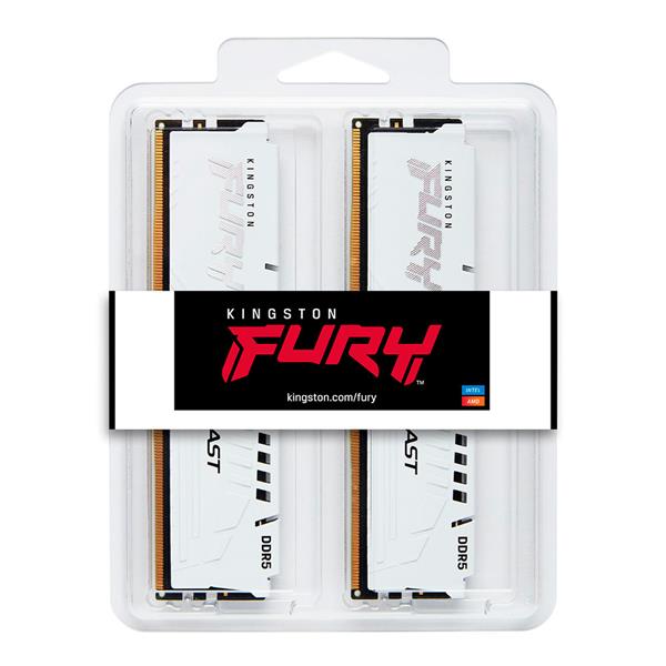 Memoria RAM Kingston Fury Beast White 32GB (2X16GB) 6000 Mhz DDR5 EXPO/XMP