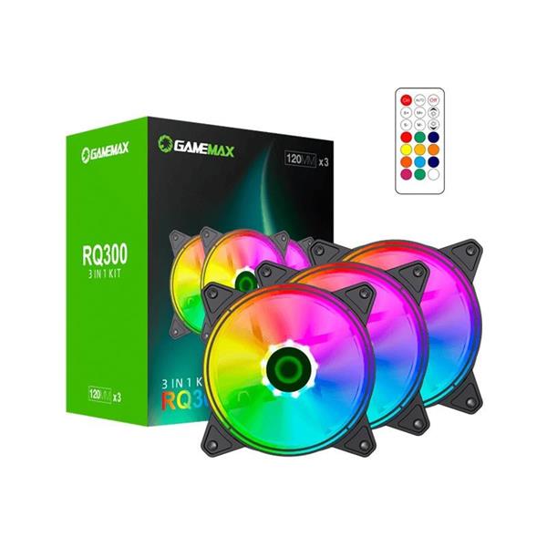 Kit Fan Cooler x3 Gamemax 120mm RQ300 ARGB