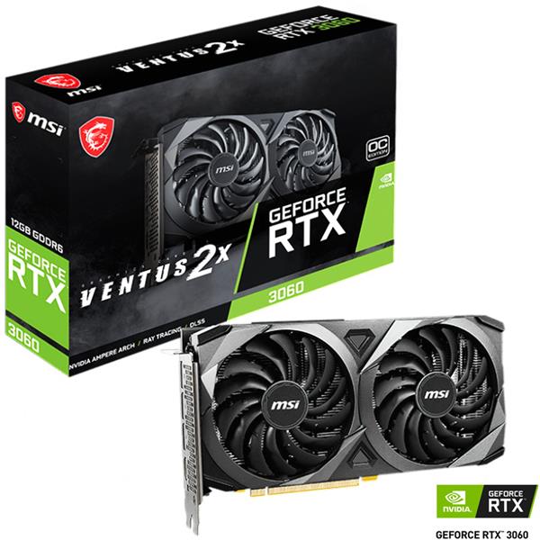 Placa de Video MSI RTX 3060 Ventus 2X OC 12GB GDDR6