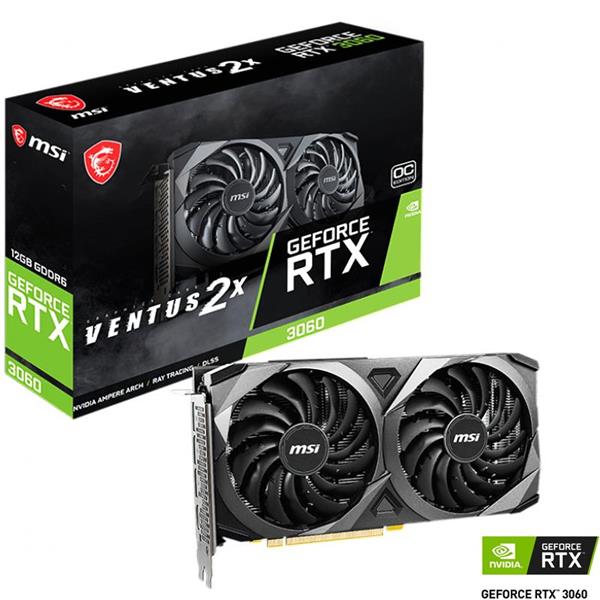 Placa de Video MSI RTX 3060 Ventus 2X 12GB GDDR6 O